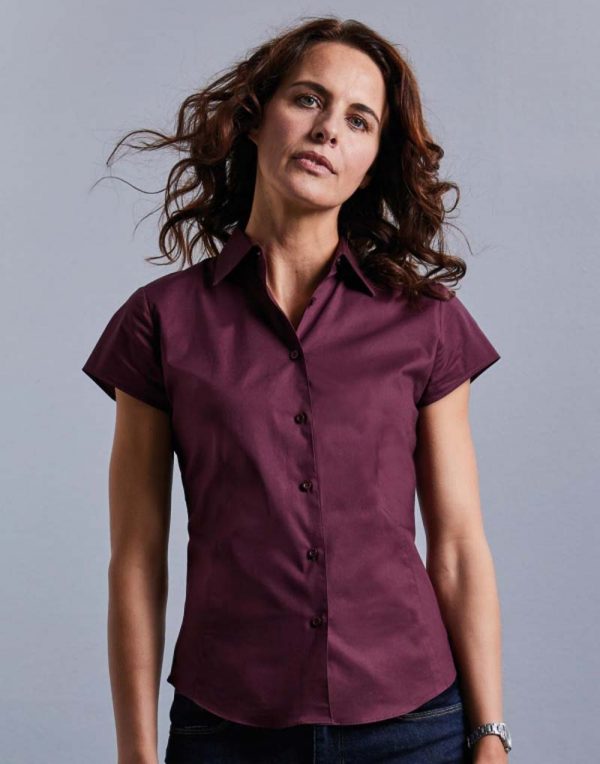 797.00 Fitted Short Sleeve Blouse Promo