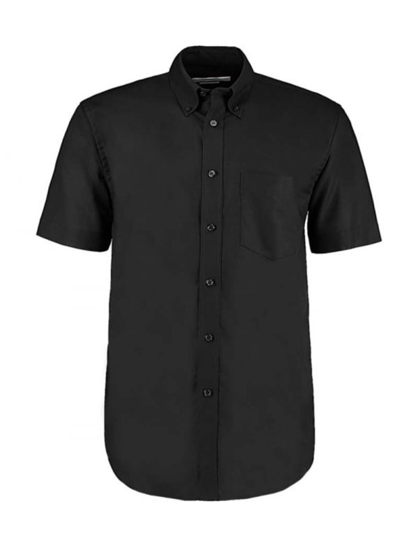 Classic Fit Workwear Oxford Shirt SSL Kleur Black