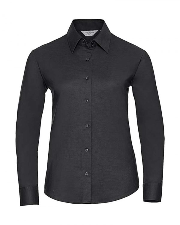 Ladies Classic Oxford Shirt LS kleur Black