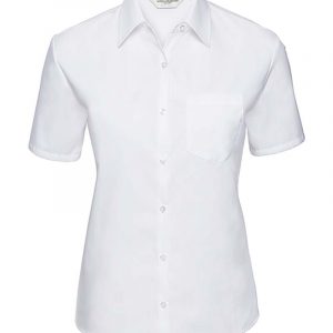 Russell Collection:Ladies’ Cotton Poplin Shirt R-937F-0.