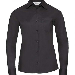 Russell Collection:Ladies LS Poplin Shirt R-934F-0.