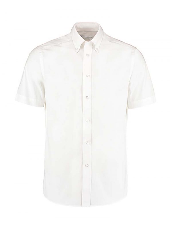 Tailored Fit City Shirt SSL Kleur White