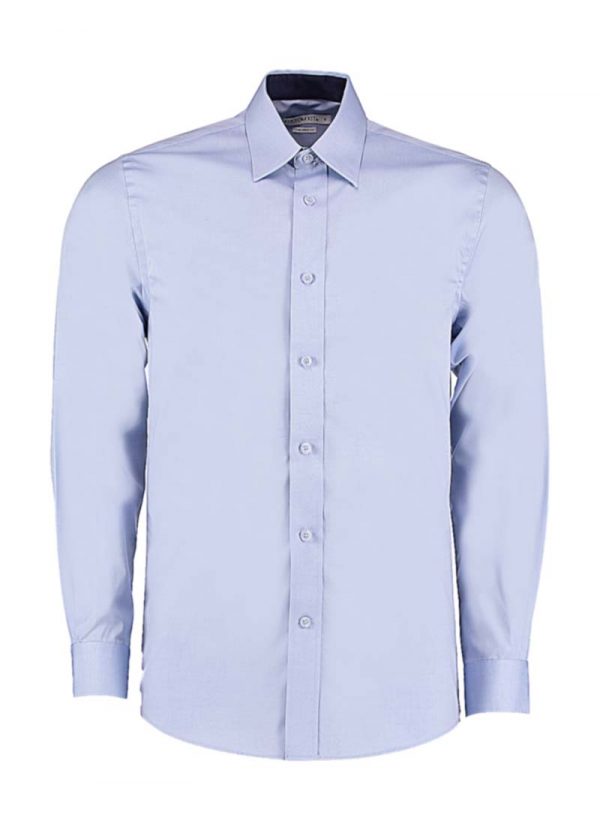 Tailored Fit Premium Contrast Oxford Shirt Kleur Light Blue Navy