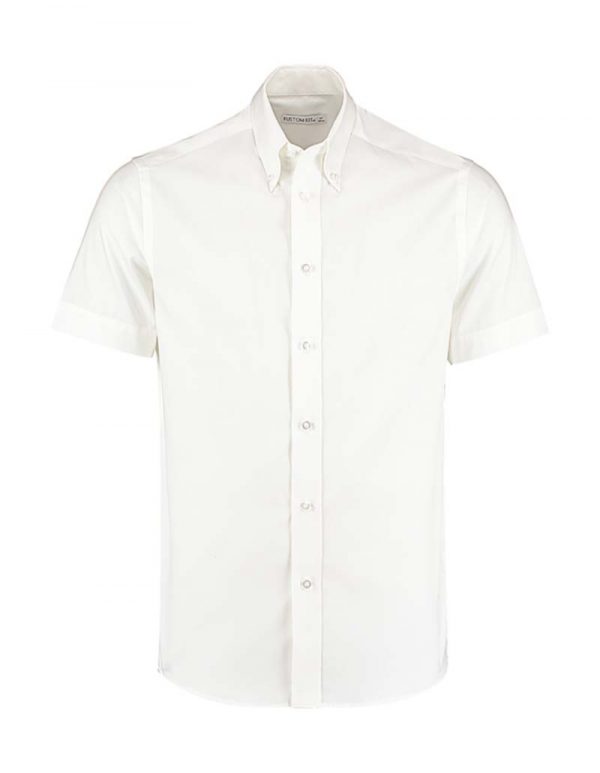 Tailored Fit Premium Oxford Shirt SSL Kleur White