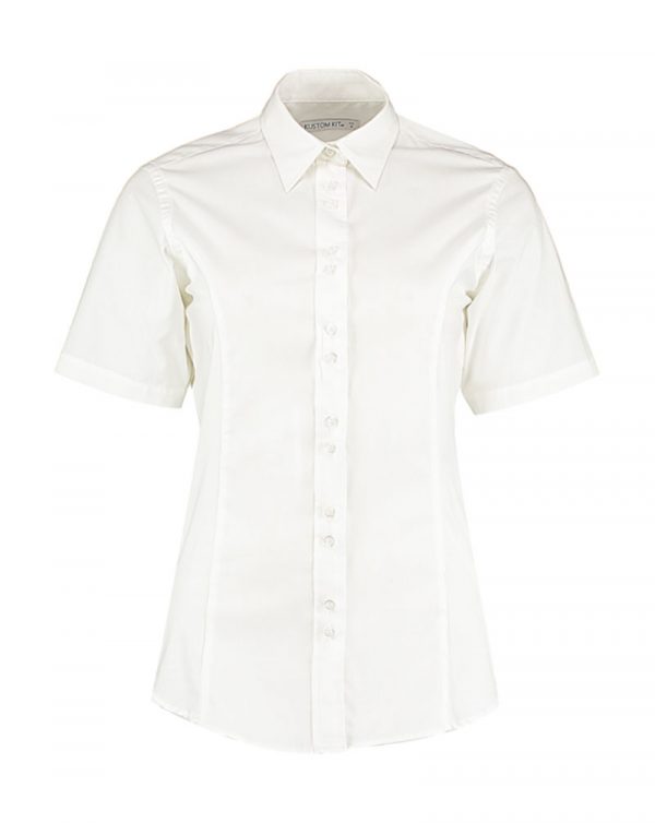 Womens Tailored Fit City Shirt SSL kleur Wit