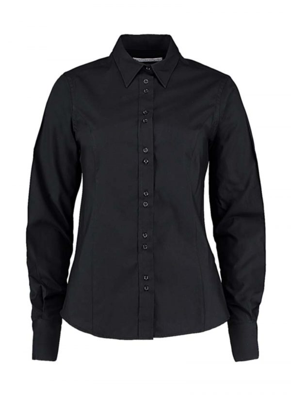 Womens Tailored Fit City Shirt kleur Zwart