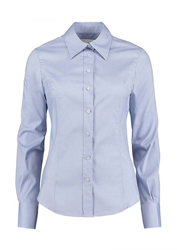 Womens Tailored Fit Premium Oxford Shirt kleur Light Blue