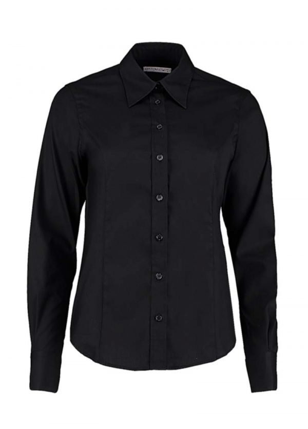 Womens Tailored Fit Premium Oxford Shirt kleur Zwart
