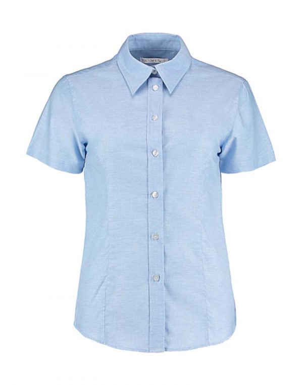 Womens Tailored Fit Workwear Oxford Shirt SSL kleur Light Blue