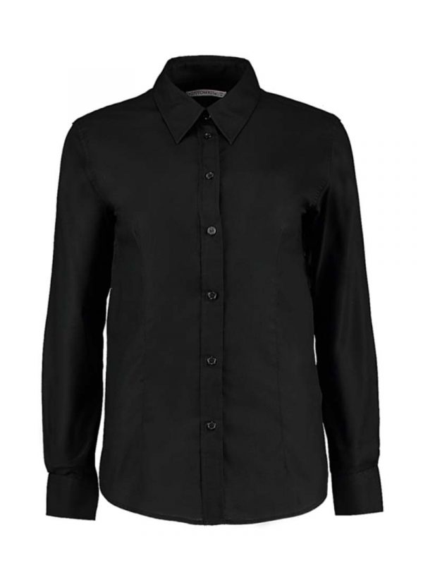 Womens Tailored Fit Workwear Oxford Shirt kleur Black