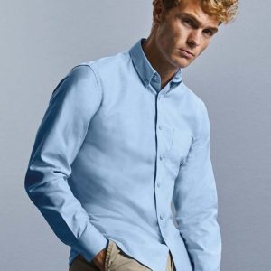 Russell Collection:Men’s LS Tailored Button-Down Oxford Shirt R928M-0.