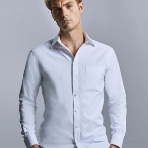 Russell Collection:Men’s LS Tailored Coolmax® Shirt R972M-0.