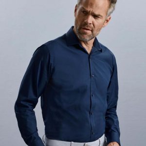 Russell Collection:Men’s LS Ultimate Stretch Shirt R960M-0.