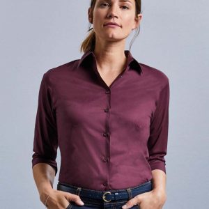 Russell Collection:Tailored Blouse with 3/4 Sleeves 946F-0.