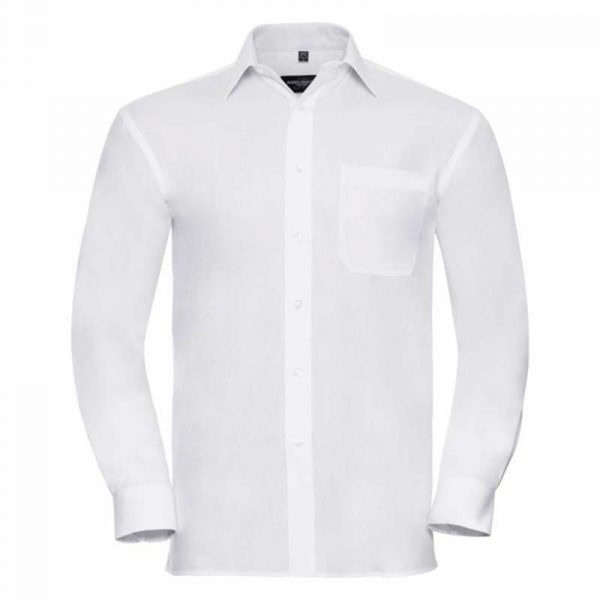 Cotton Poplin Shirt LS kleur White