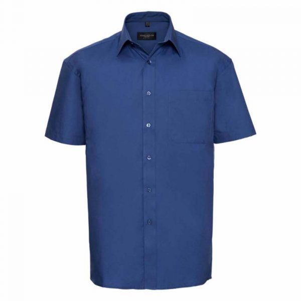 Cotton Poplin Shirt kleur Aztec Blue