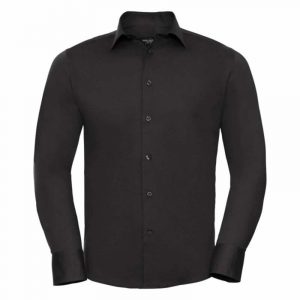 Russell Collection:Fitted Long Sleeve Stretch Shirt R946M-0.