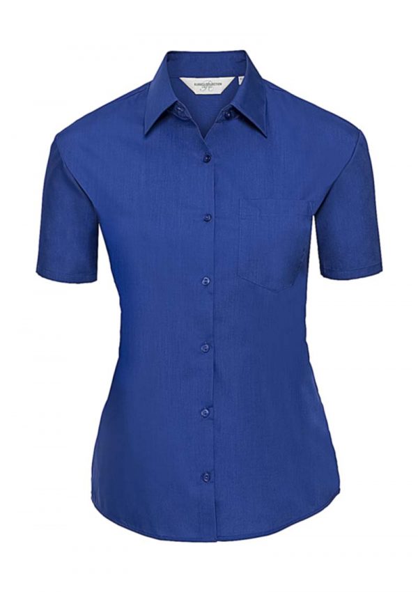 Ladies Poplin Shirt kleur Bright Royal