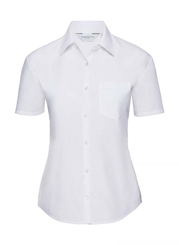 Ladies Poplin Shirt kleur White