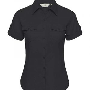 Russell Collection:Ladies Roll Sleeve Shirt R-919F-0.