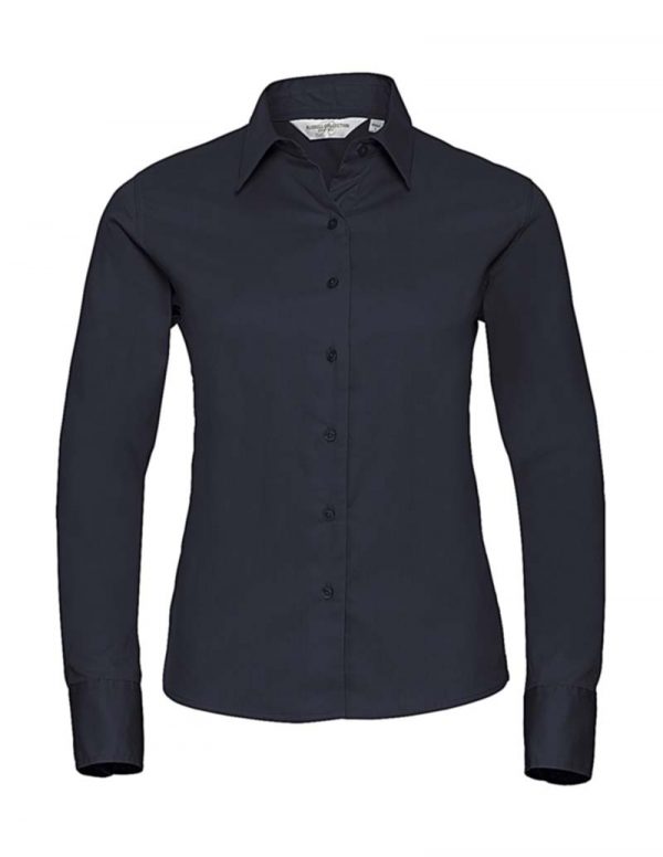 Ladies’ Classic Twill Shirt LS kleur French Navy