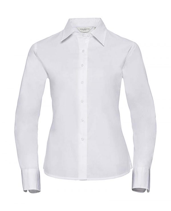 Ladies’ Classic Twill Shirt LS kleur White