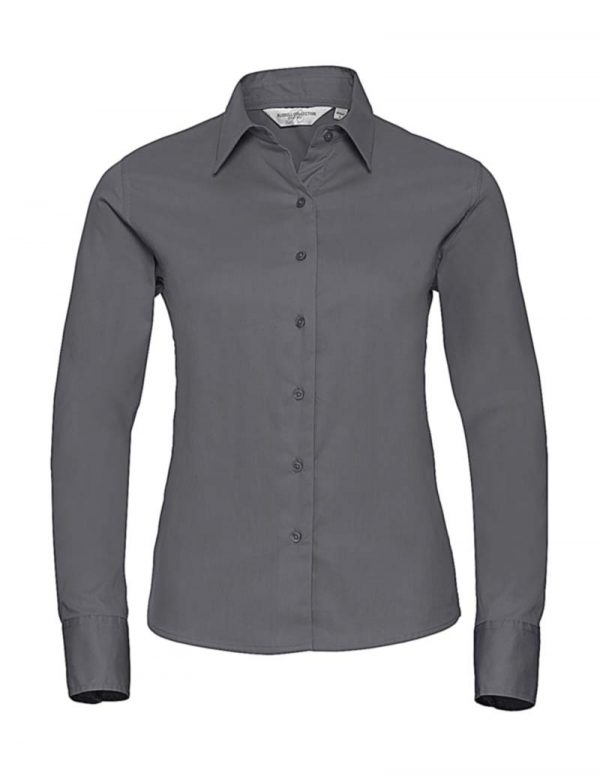 Ladies’ Classic Twill Shirt LS kleur Zinc