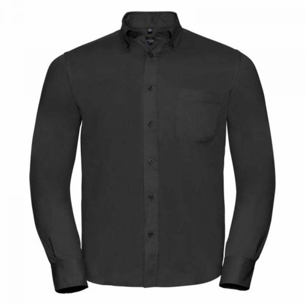 Long Sleeve Classic Twill Shirt kleur Black