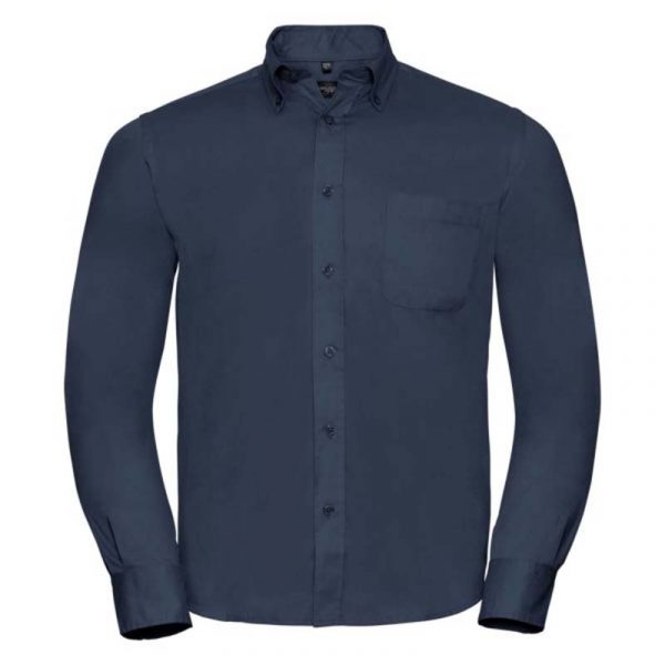 Long Sleeve Classic Twill Shirt kleur French Navy