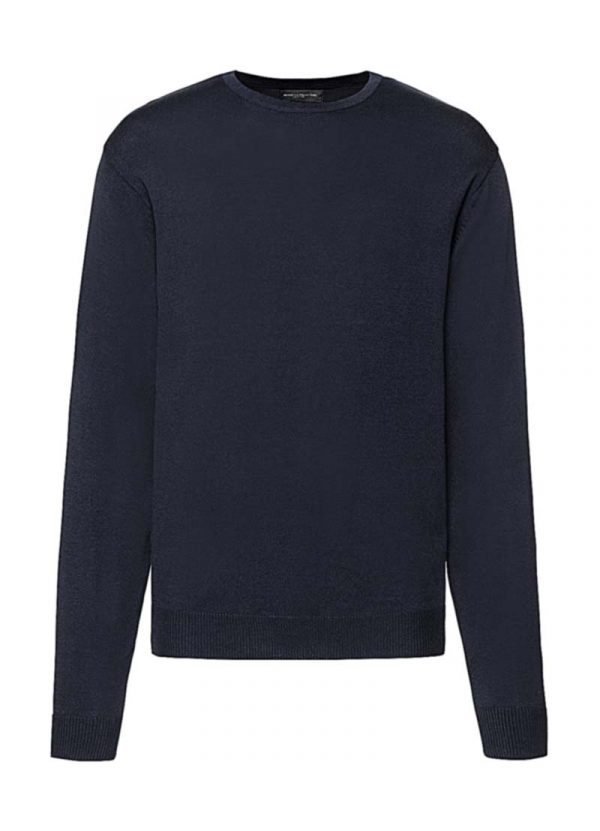 Mens Crew Neck Knitted Pullover kleur French Navy