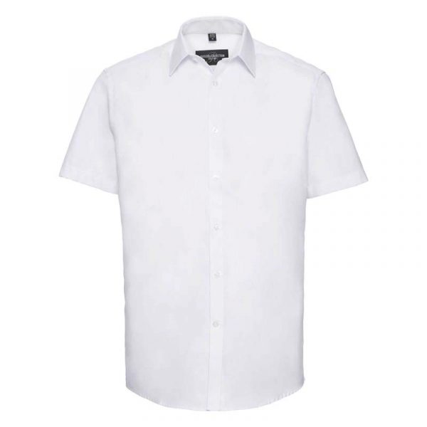 Mens Herringbone Shirt kleur White