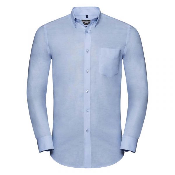 Mens LS Tailored Button Down Oxford Shirt kleur Oxford Blue