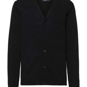 Russell Collection:Men’s V-Neck Knitted Cardigan R715M-0.