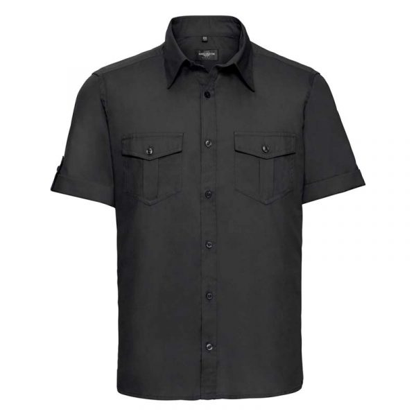 Men’s Roll Sleeve Shirt kleur Black