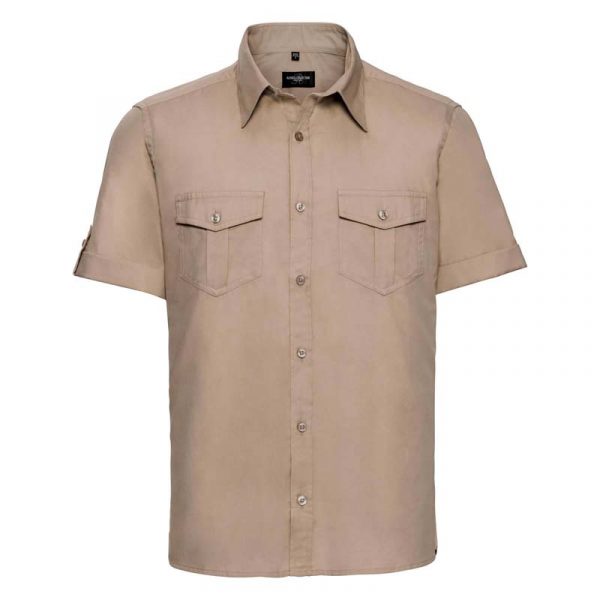 Men’s Roll Sleeve Shirt kleur Khaki