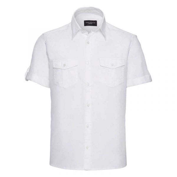 Men’s Roll Sleeve Shirt kleur White