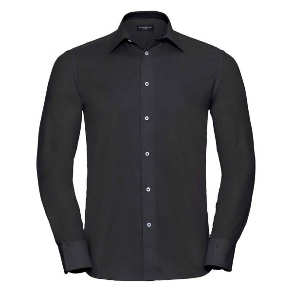 Oxford Shirt LS kleur Black