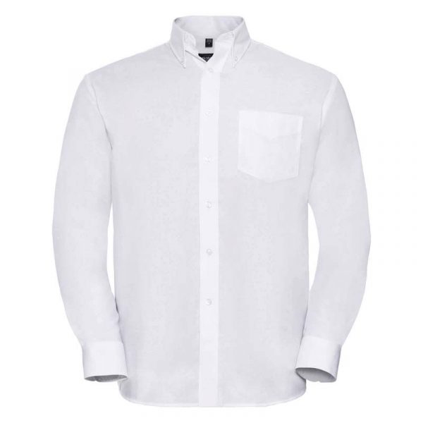 Oxford Shirt LS kleur White 1