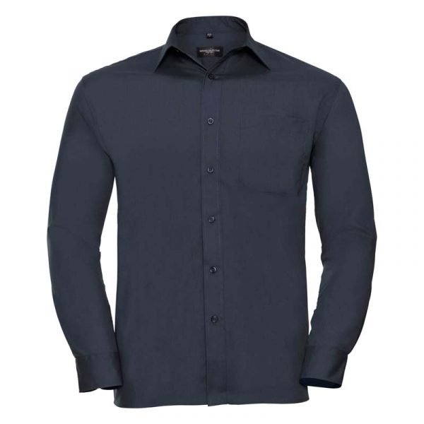 Poplin Shirt LS kleur French Navy