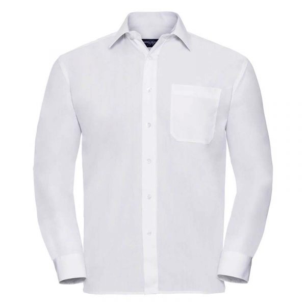 Poplin Shirt LS kleur White