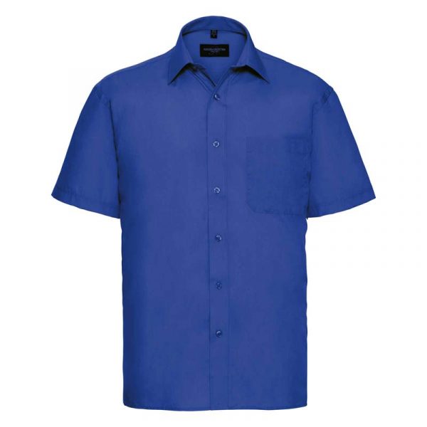 Poplin Shirt kleur Bright Royal