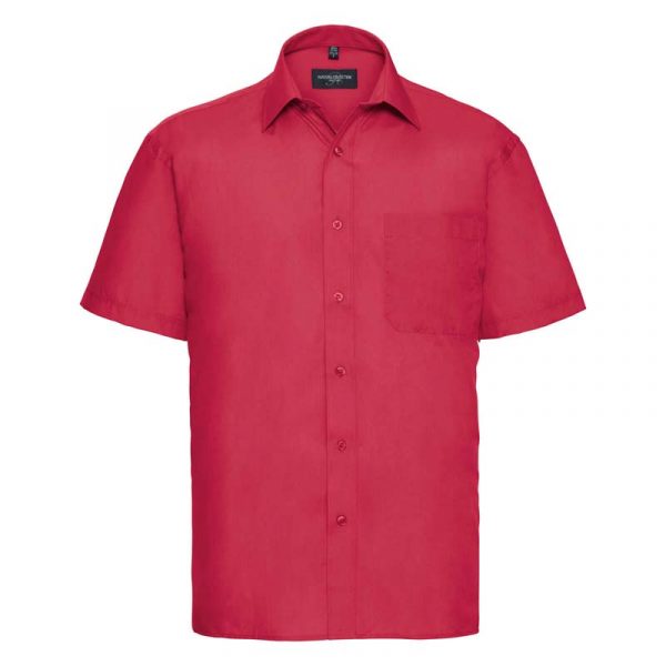 Poplin Shirt kleur Classic Red