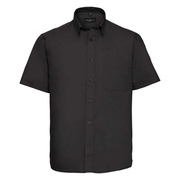 Short Sleeve Classic Twill Shirt kleur Black 1