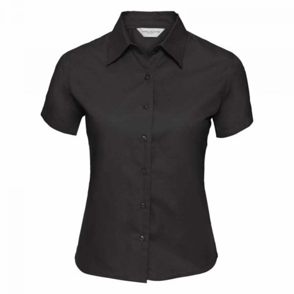 Short Sleeve Classic Twill Shirt kleur Black