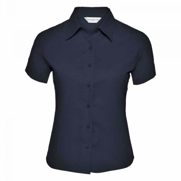 Short Sleeve Classic Twill Shirt kleur French Navy