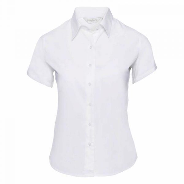 Short Sleeve Classic Twill Shirt kleur White