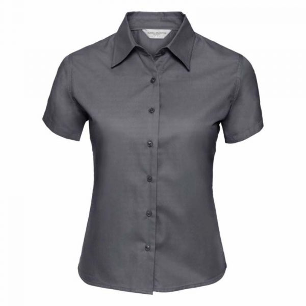 Short Sleeve Classic Twill Shirt kleur Zinc