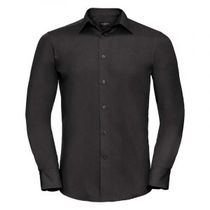 Russell Collection:Tailored Poplin Shirt LS R924M-0.