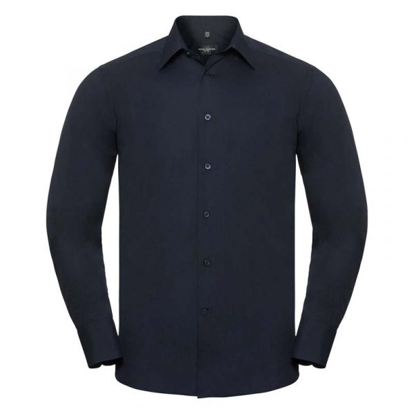 Tailored Poplin Shirt LS kleur French Navy
