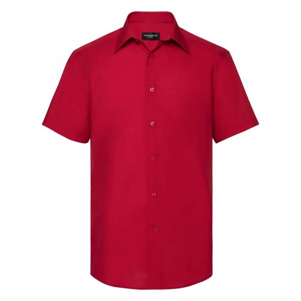 Tailored Poplin Shirt kleur Classic Red